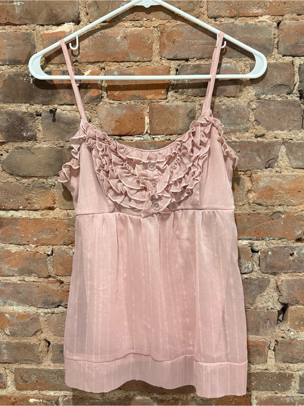 Y2K Studio Y Blush Pink Ruffle Cami